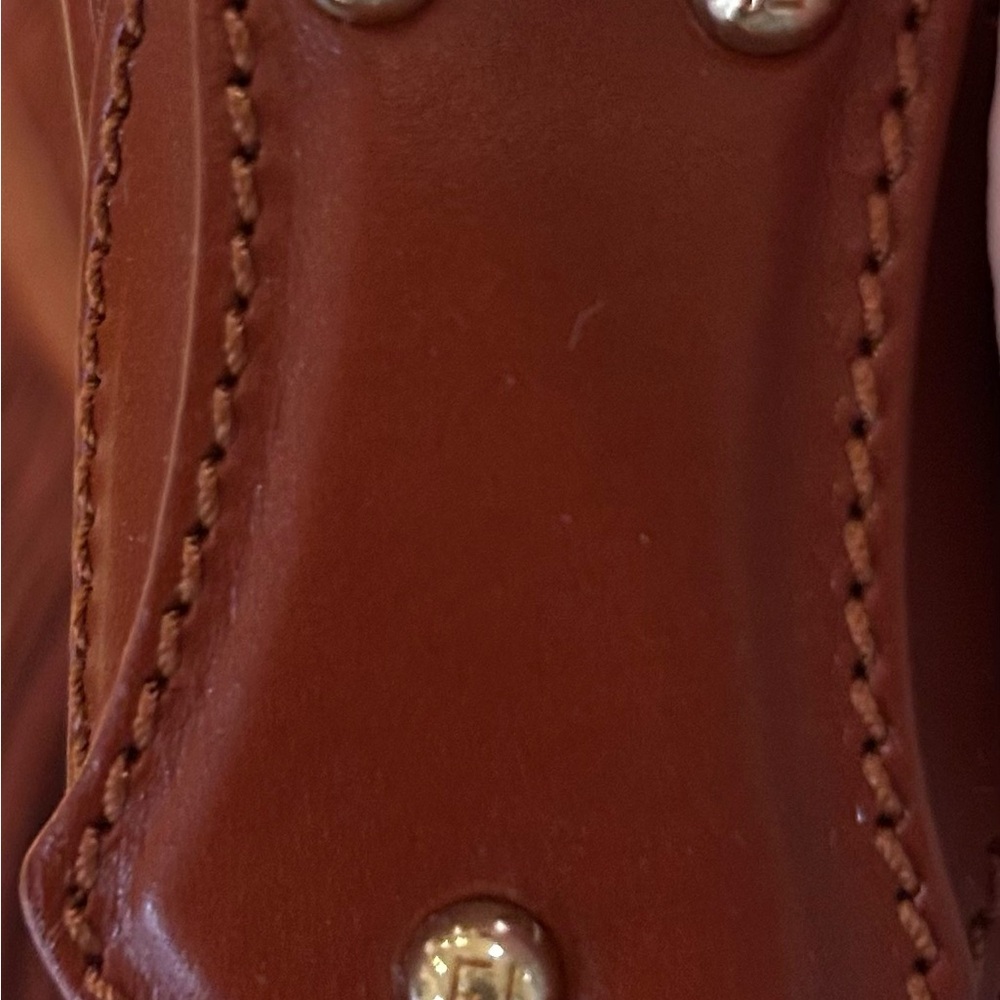 Fendi Brown and Orange Ruched Shoulder Bag - Picture 7 of 13